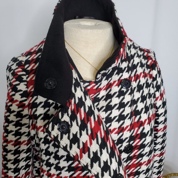 White/Black/Red Wallis Peacoat - Sz 4 (EUC) - Picture 3 of 12